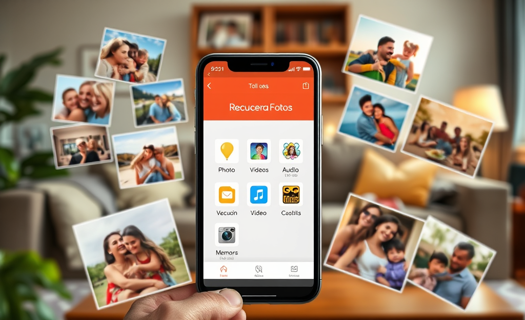 Restaurar fotos eliminadas accidentalmente con la aplicación Recupera Fotos.