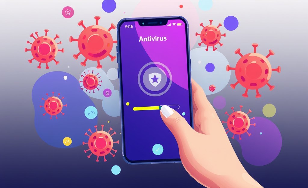 Imagen que ilustra el proceso de eliminación de virus del teléfono móvil