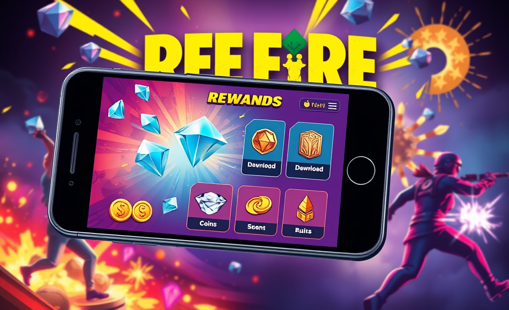 Imagen que representa la App de recompensas para obtener diamantes en Free Fire.