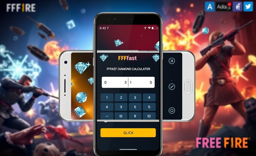 Imagen de la aplicación FFFast para ganar diamantes en Free Fire.