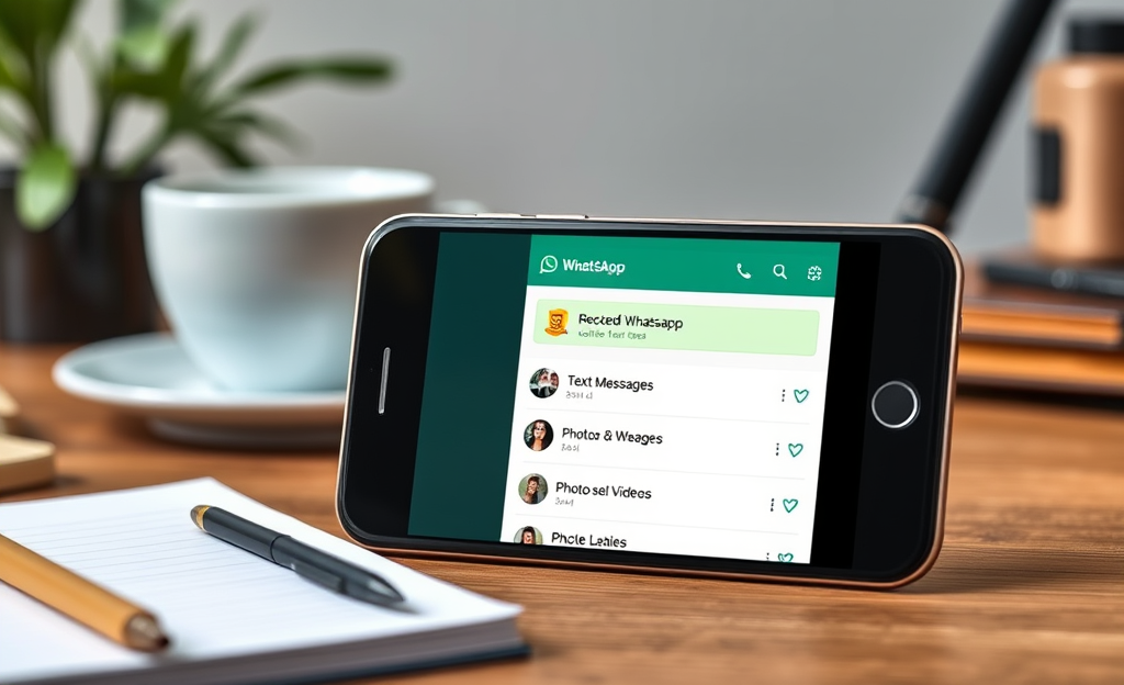 Imagen que ilustra el uso de una aplicación para guardar y ver conversaciones de WhatsApp.