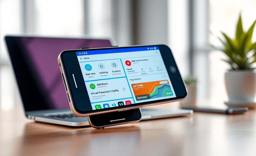 Imagen de una aplicación antivirus en un teléfono móvil, mostrando protección contra amenazas digitales.