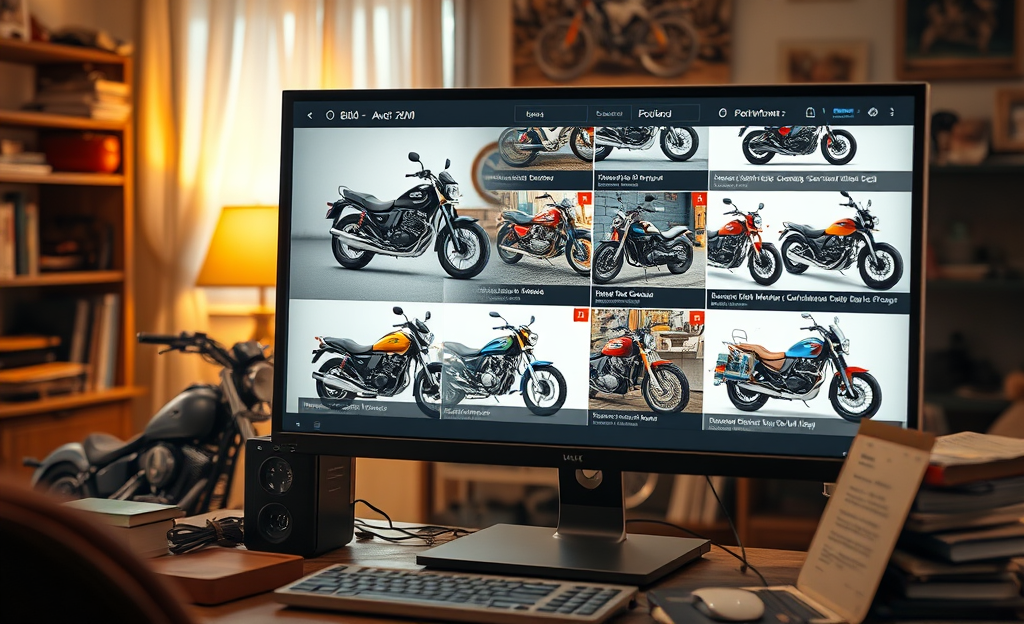 Imagen que muestra una moto barata disponible en subasta online.