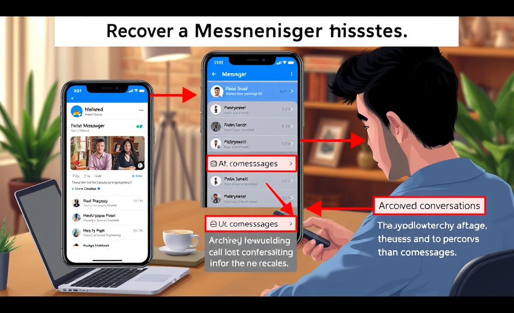 Instrucciones para recuperar mensajes de Messenger de forma efectiva.