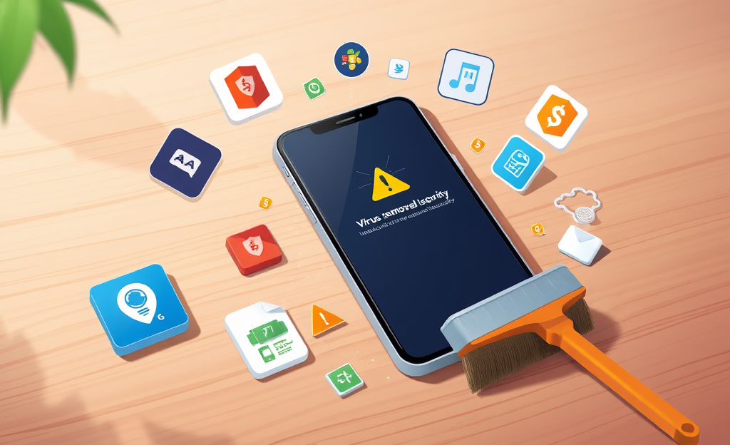 Imagen que muestra cómo eliminar un virus en un smartphone sin necesidad de formatear.