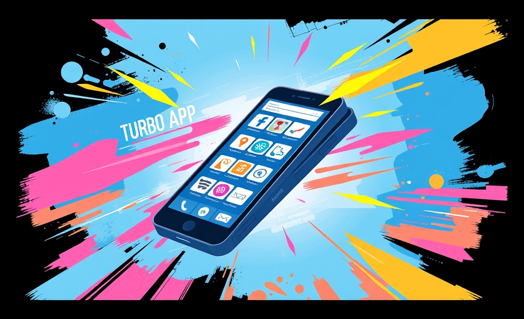 Imagen destacada de la aplicación turbo para Facebook mostrando su interfaz y características.