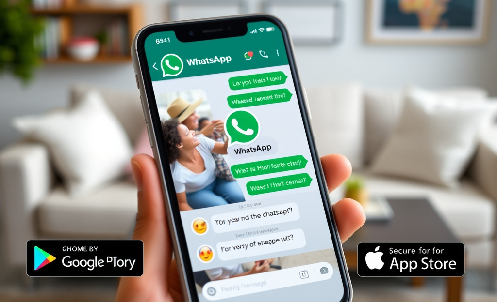 Imagen que muestra la interfaz de la aplicación para acceder a chats de WhatsApp.