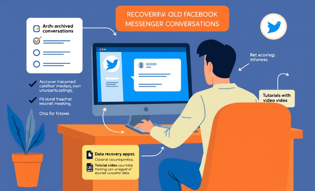 Imagen que ilustra cómo recuperar conversaciones antiguas de Facebook Messenger.
