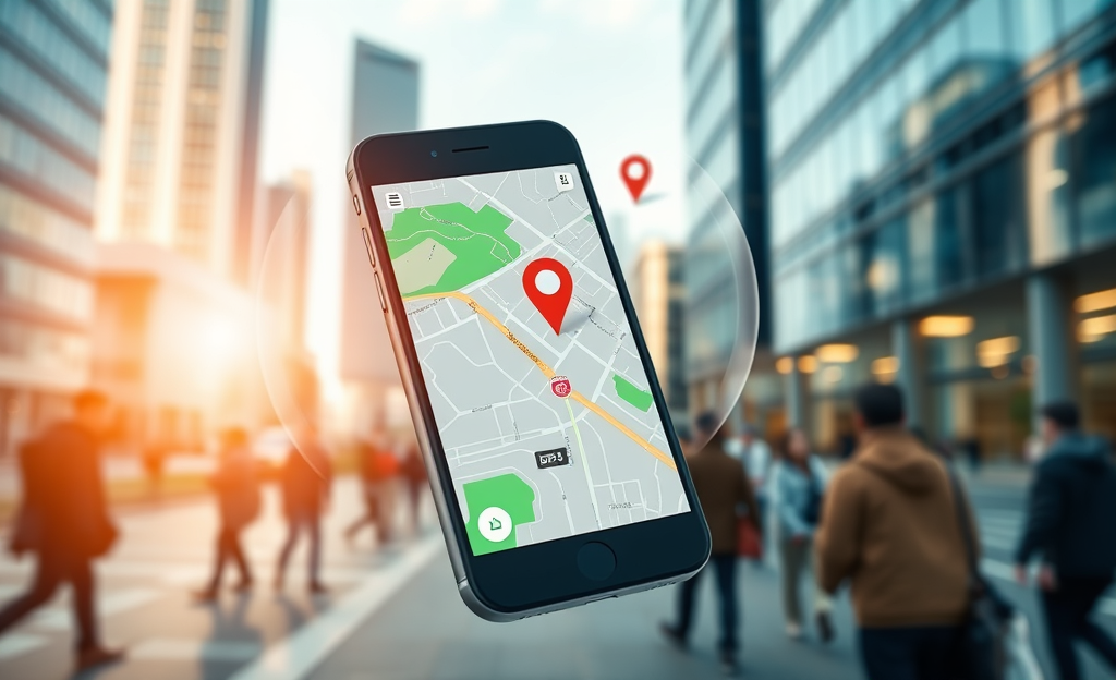 Imagen de una aplicación para localizar un móvil perdido utilizando tecnología GPS.