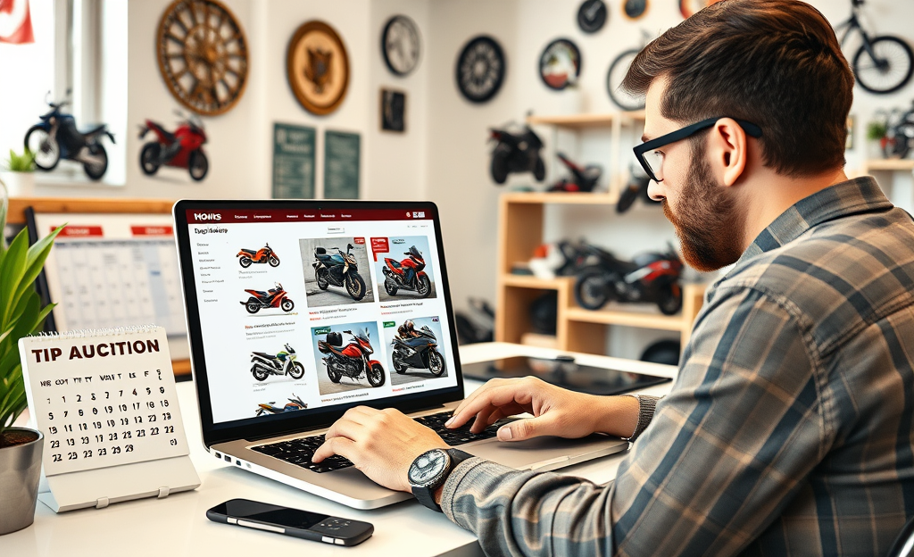 Consejos para comprar motos a buen precio en subastas en línea.