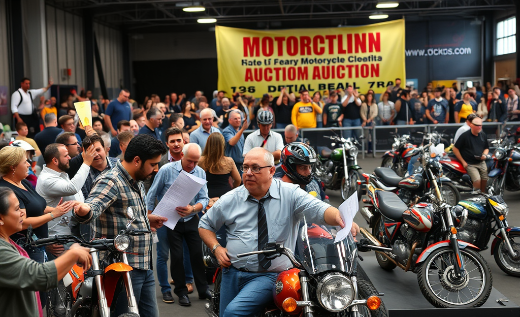 Imagen que representa la subasta de motos seguras y consejos para rematarlas