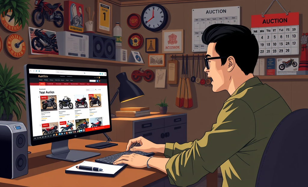 Cómo participar en subastas de motos baratas en internet.