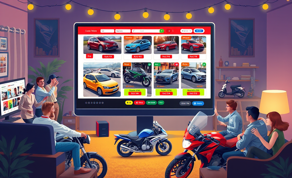 Imagen que representa coches y motos disponibles en subasta online.