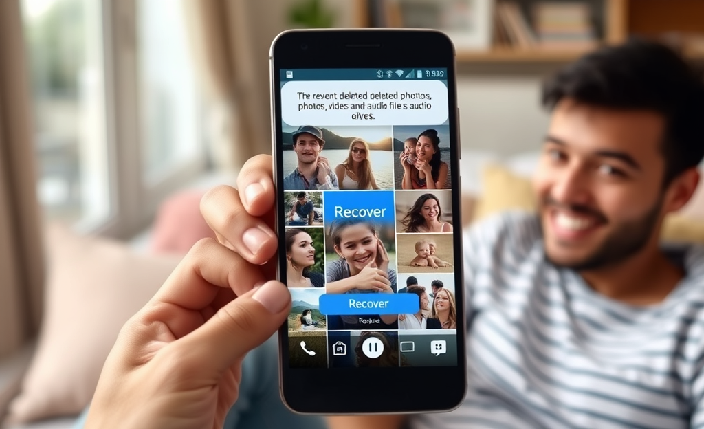 Imagen de una aplicación que recupera fotos eliminadas en Android
