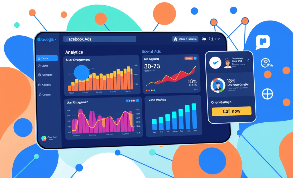 Imagen destacada sobre la aplicación para optimizar Facebook, mostrando estrategias de mejora del rendimiento y la interacción.