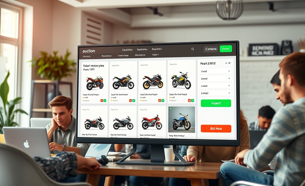 Imágenes de motos disponibles en subastas en línea