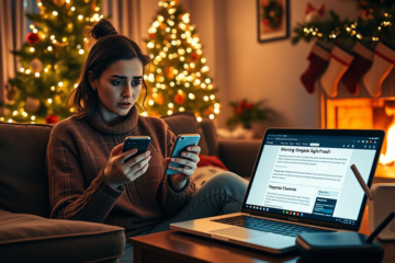Consejos para reconocer y prevenir fraudes digitales durante la Navidad, especialmente a través de estafas por SMS.
