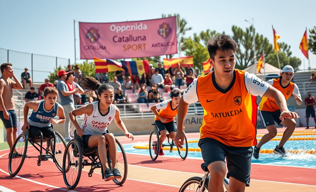 Imagen representativa de estudiantes con discapacidad recibiendo becas para estudios y deportes.