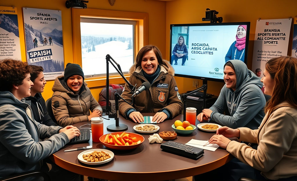 Astrid Fina, snowboarder paralímpica, durante una competición.