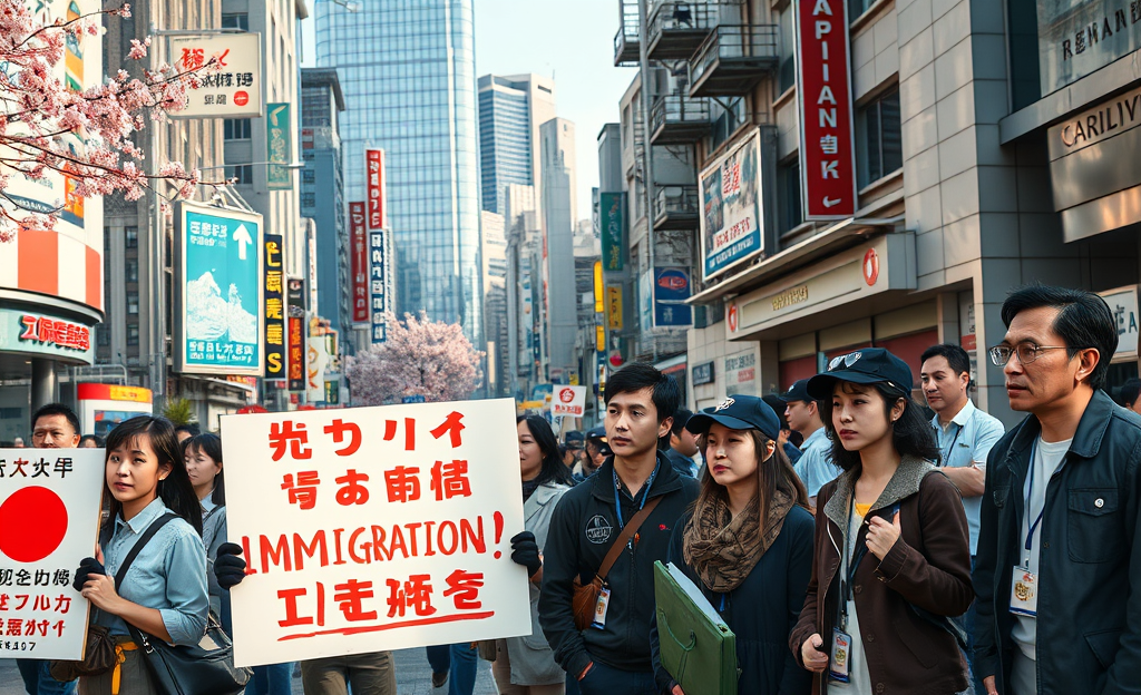 Manifestaciones en Japón sobre la aceptación de extranjeros en la sociedad