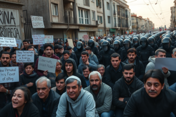 Manifestantes protestan debido a la crisis económica y energética, con detenciones y respuestas violentas de seguridad.