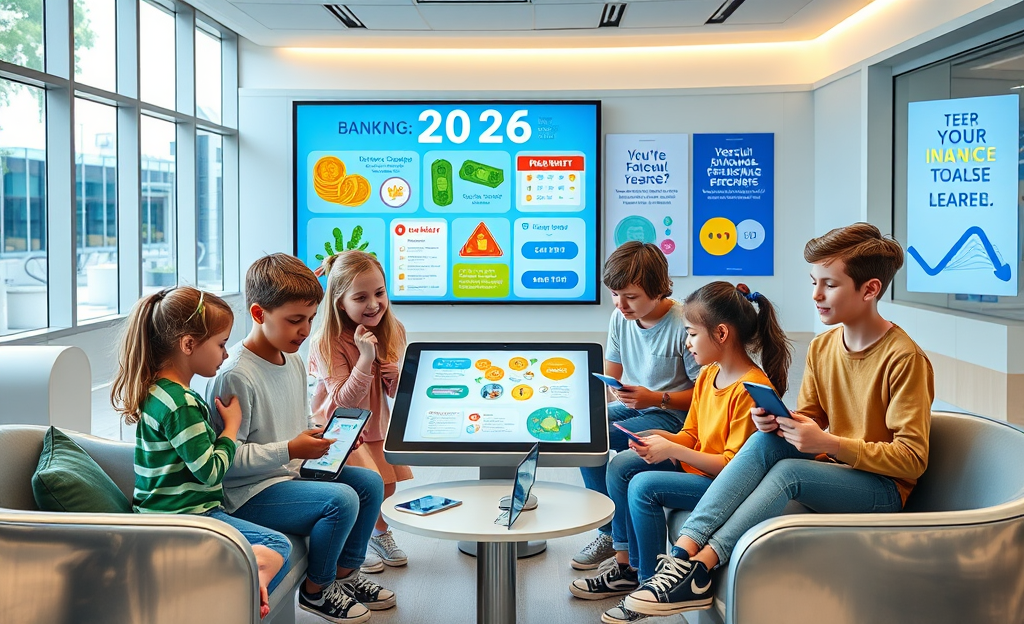 Imagen que representa cuentas para niños y adolescentes, mostrando su evolución hacia herramientas de gestión financiera.