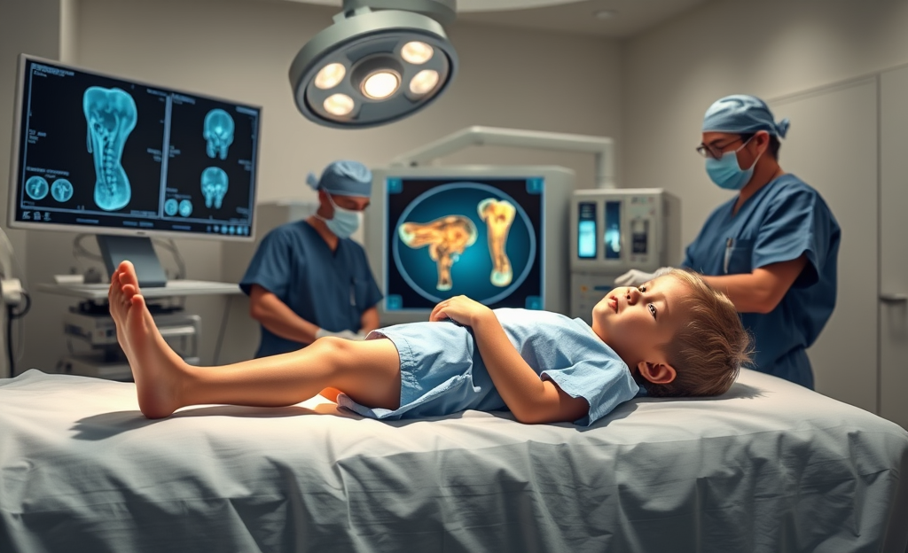 El equipo médico realizando una cirugía con tecnología 3D para salvar la pierna de un niño con osteosarcoma.