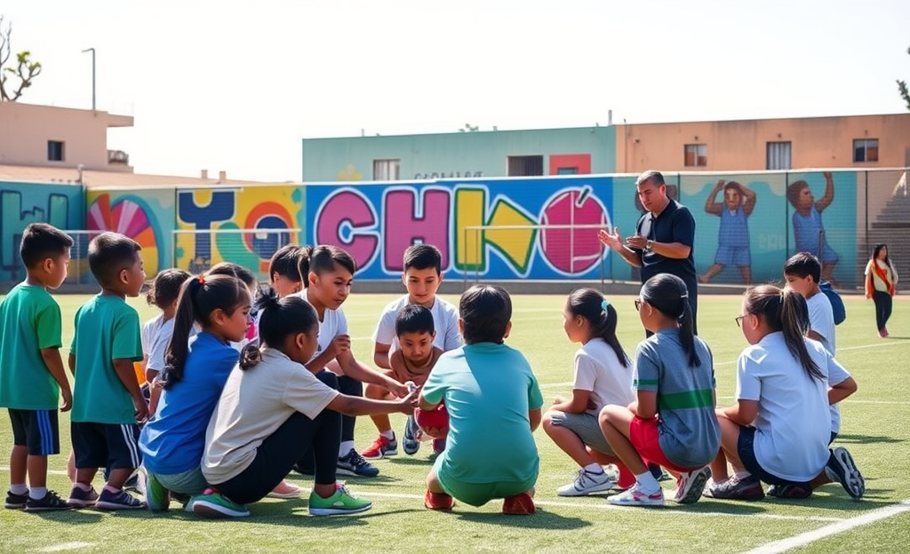 Programa de educación centrado en valores a través del deporte, fomentando la resiliencia y el liderazgo en jóvenes.