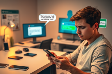 Imágenes sobre fraudes digitales en WhatsApp por estafadores en 2025.