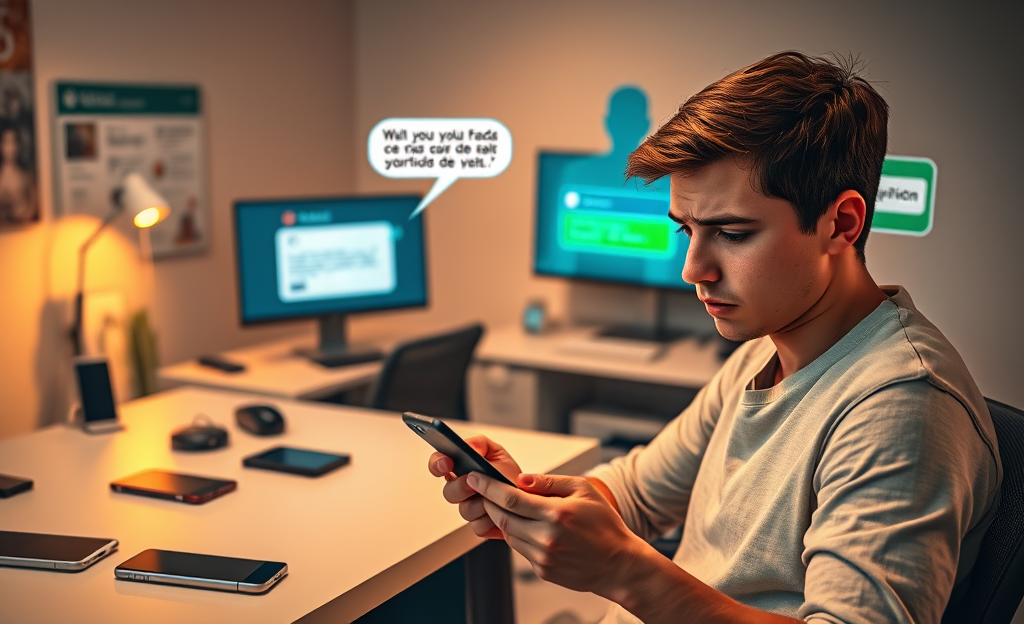 Imágenes sobre fraudes digitales en WhatsApp por estafadores en 2025.
