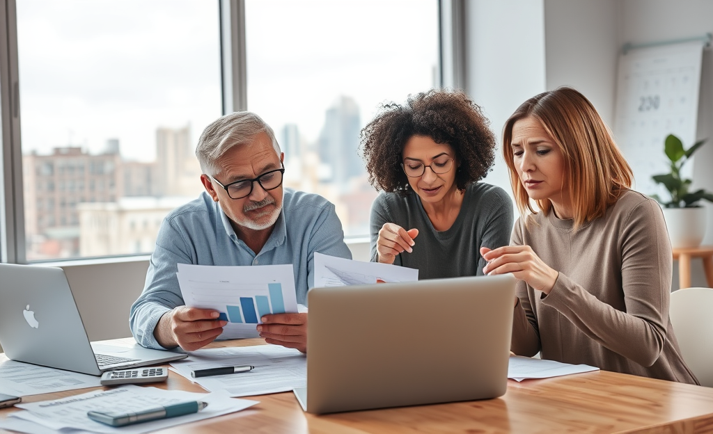 Personas reflexionando sobre su futuro financiero y la planificación para la jubilación.