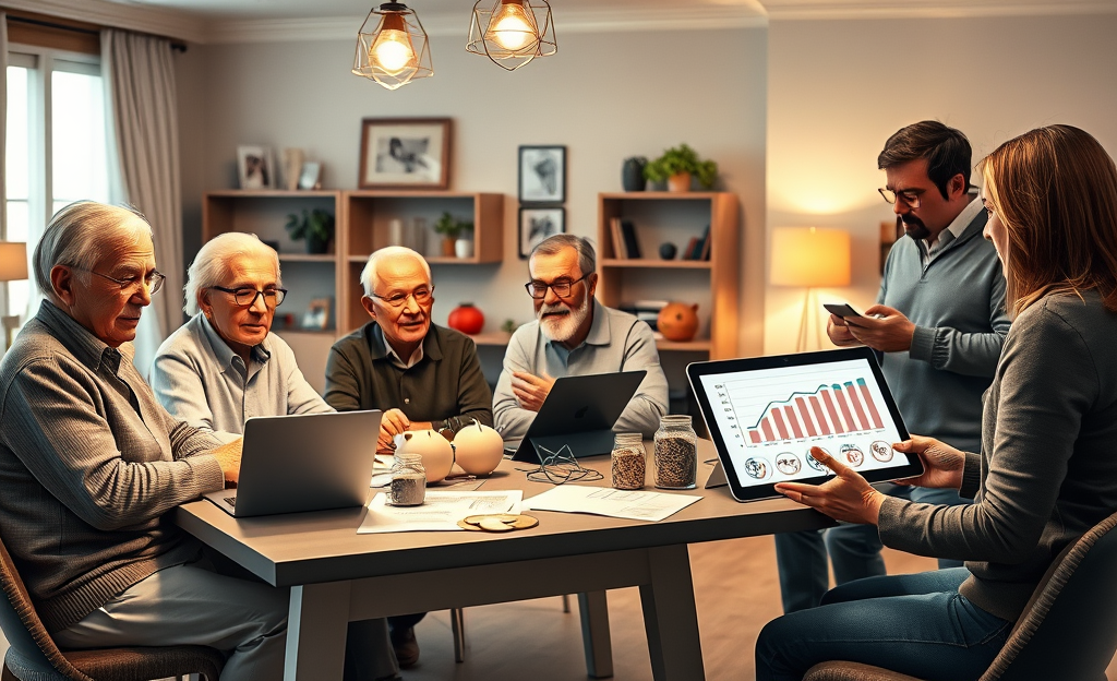 Análisis de la contribución económica de diferentes grupos de edad y su impacto en la economía familiar y la sostenibilidad financiera.