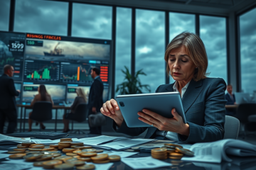 Gráfico sobre el aumento del riesgo inflacionista por el conflicto militar y su impacto en la economía europea.