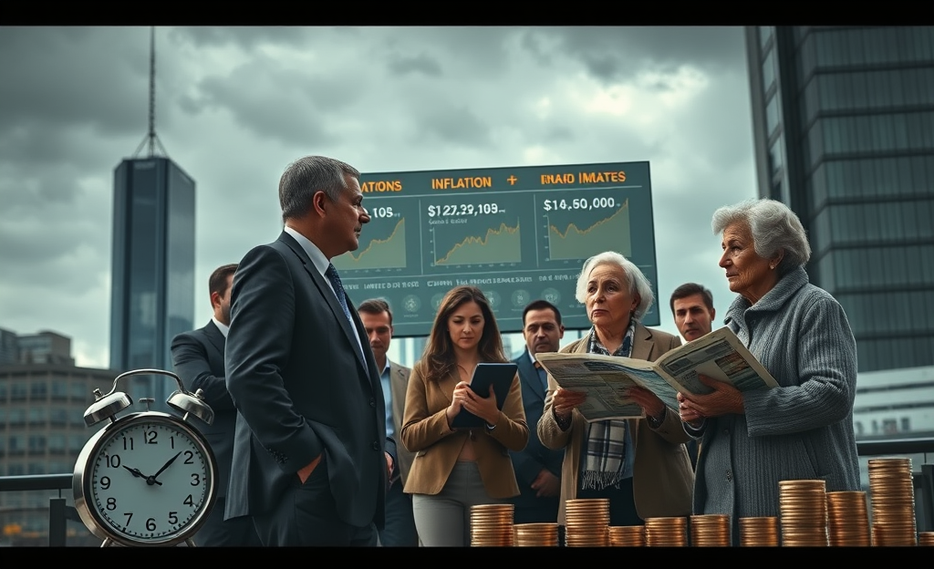 Gráfica de inflación y tasas de interés debido a la guerra en Irán.