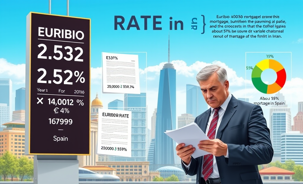 El Euríbor sube a 2,532%, encareciendo hipotecas variables en España y los posibles aumentos del BCE.