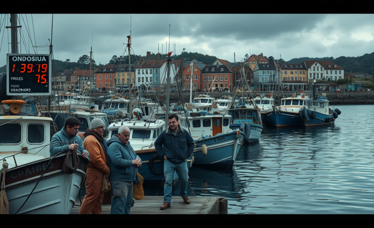 Flota pesquera en crisis debido al aumento del precio del gasóleo, afectando la economía y el suministro de productos del mar.