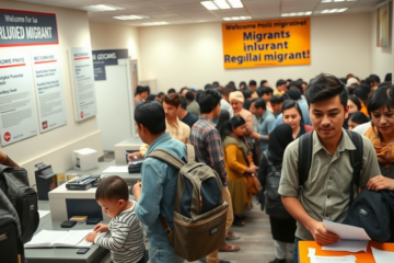 Proceso extraordinario de regularización para migrantes con oficinas de atención y permiso de trabajo.