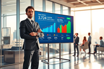 Imagen ilustrativa del crecimiento económico y los beneficios netos en el primer trimestre.