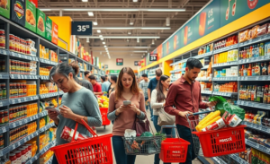 Imagen que ilustra el aumento de precios en supermercados y su impacto en los consumidores.