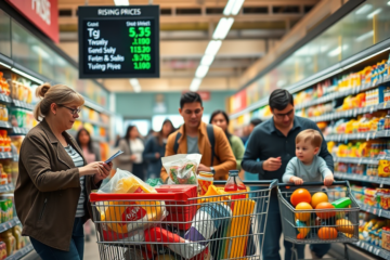 Aumento de precios en supermercados y su impacto en los consumidores.
