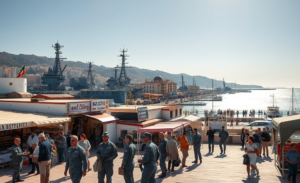 Imagen representativa de la base naval estadounidense en Rota, mostrando su impacto económico en la región.