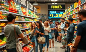 Aumento de precios en la cesta de la compra y su impacto en los consumidores.