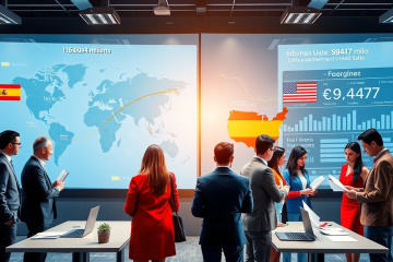 Gráfico sobre las relaciones económicas y el impacto de las inversiones entre España y Estados Unidos según El Informe Puente 2026.