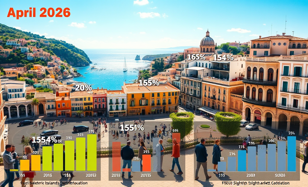 Gráfico que muestra el aumento del precio de la vivienda en 2026, destacando los porcentajes de variación por regiones.