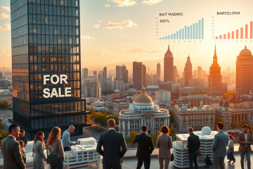 Gráfico de crecimiento de la inversión inmobiliaria en España en 2026, mostrando el aumento y sectores destacados.