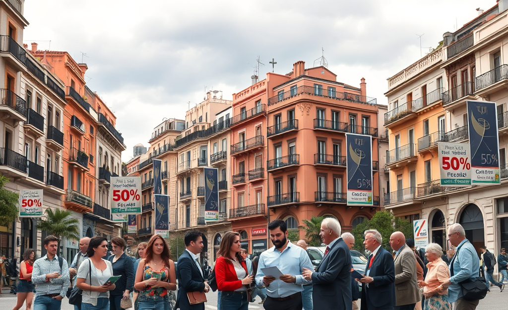 Imagen que representa descuentos en inmuebles debido a la caída en ventas.