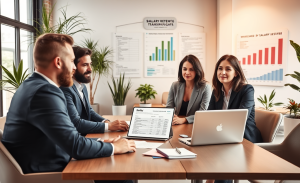 Imagen que representa la implementación de la directiva de transparencia salarial en Europa, enfocada en la igualdad salarial entre hombres y mujeres.