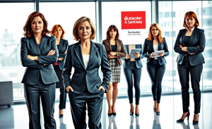 Infografía sobre el ranking de las 100 mujeres más poderosas del mundo con Ana Botín, Jane Fraser y otras líderes destacadas.