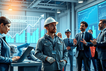 Impacto de la inteligencia artificial en el mercado laboral y su relación con la creación y destrucción de empleos.