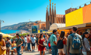 Gráfica mostrando la contracción del PIB de la zona euro y el crecimiento esperado de la economía española impulsada por el turismo y consumo privado.